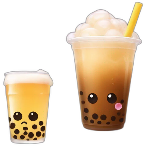 Bubble tea et bière emoji
