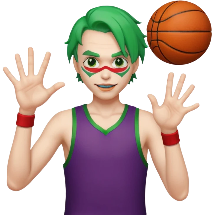 joker spinning ball on finger emoji