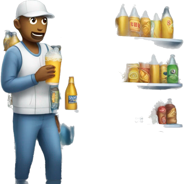 refrigeratory with beverage emoji