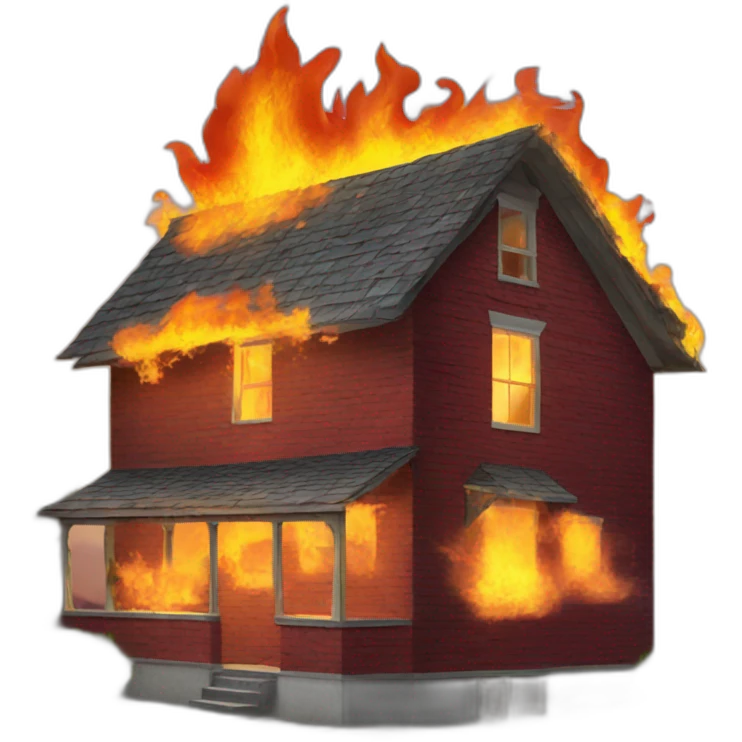 the roof is on fire emoji