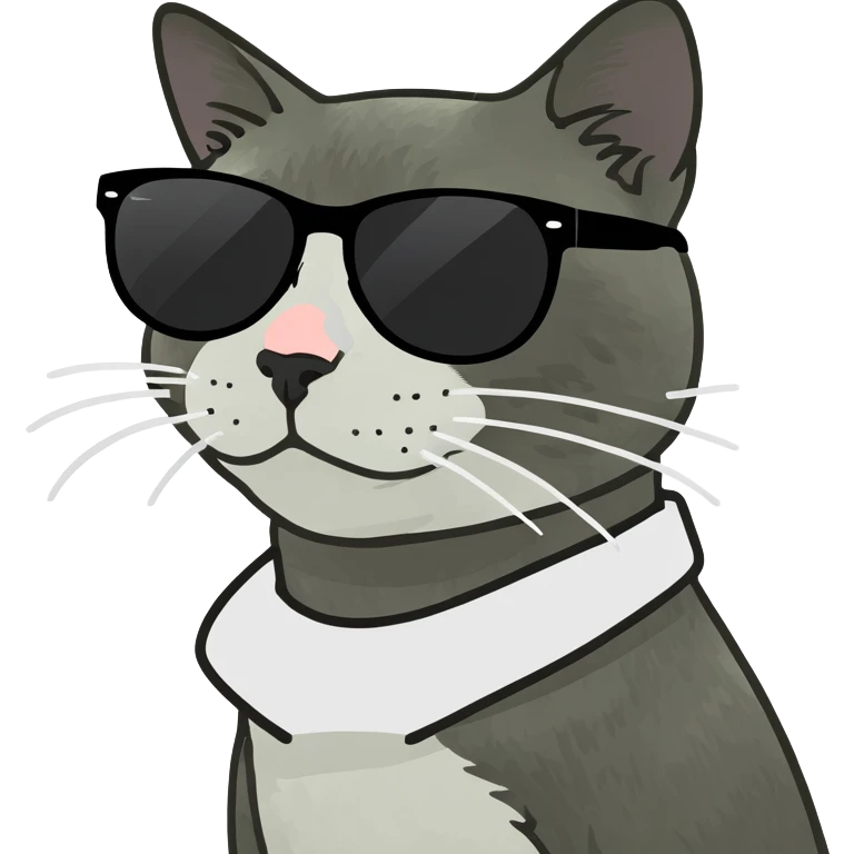 Cat with sunglasses emoji