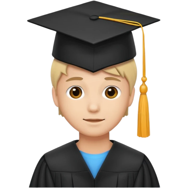 Eentje met een afstudeer hoetje  emoji