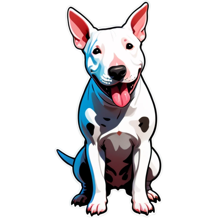 Bullterrier sending kisses emoji