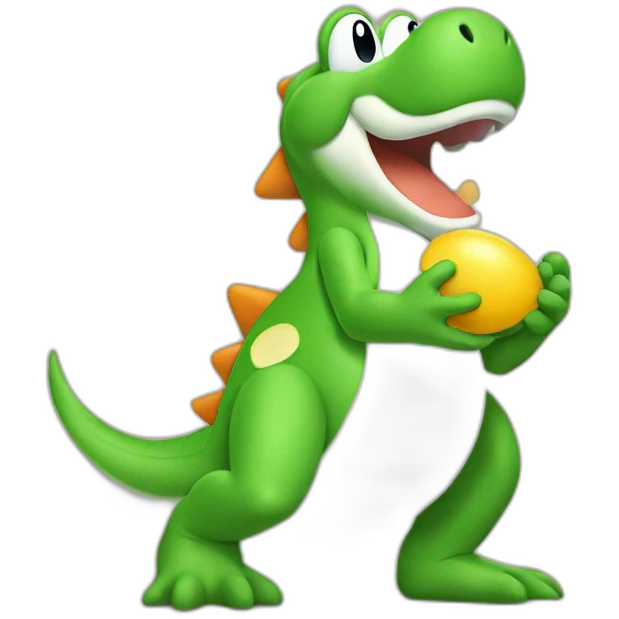 Yoshi eat eggs emoji