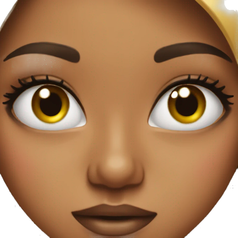 Girl using makeup emoji