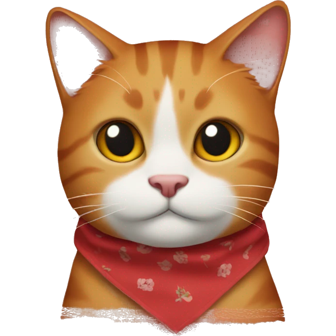 Red cat in a handkerchief emoji