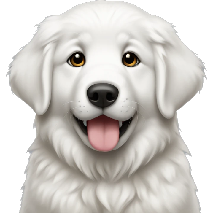Great Pyrenees puppy sitting emoji