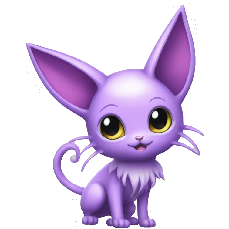 Kawaii Espeon full body emoji