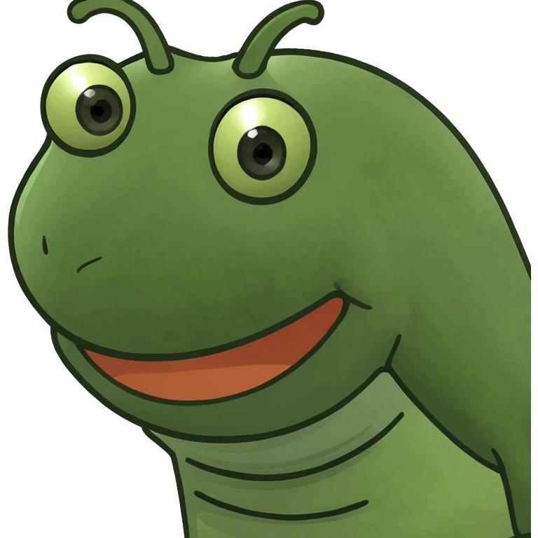 Working worm emoji
