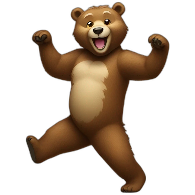 Happy dancing bear emoji