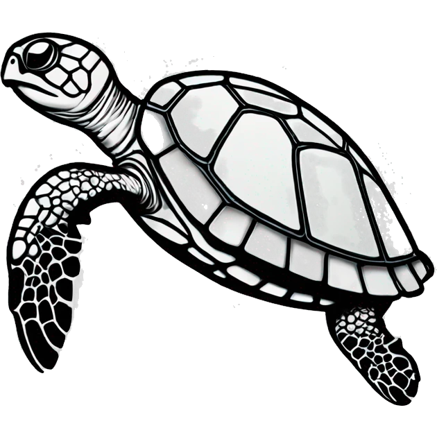 Sea turtle outline emoji