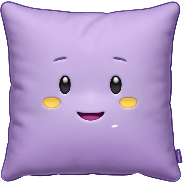 a hyperrealistic lilac-colored soft cushion-pillow  emoji