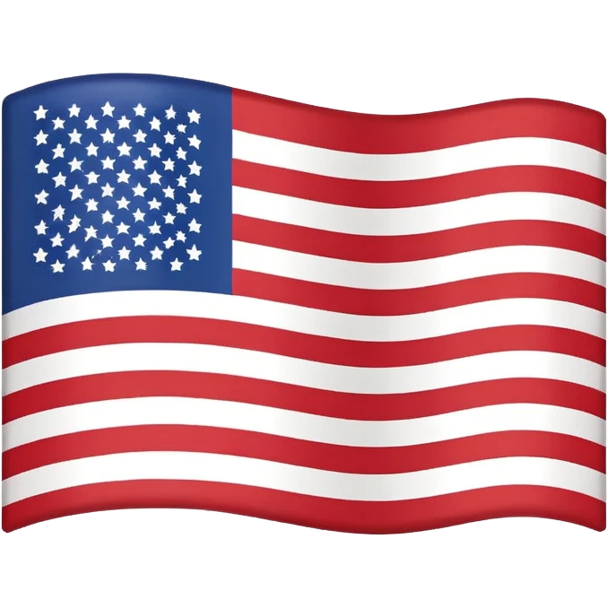 United States flag, Facebook emoji style, flat and simple, no text emoji