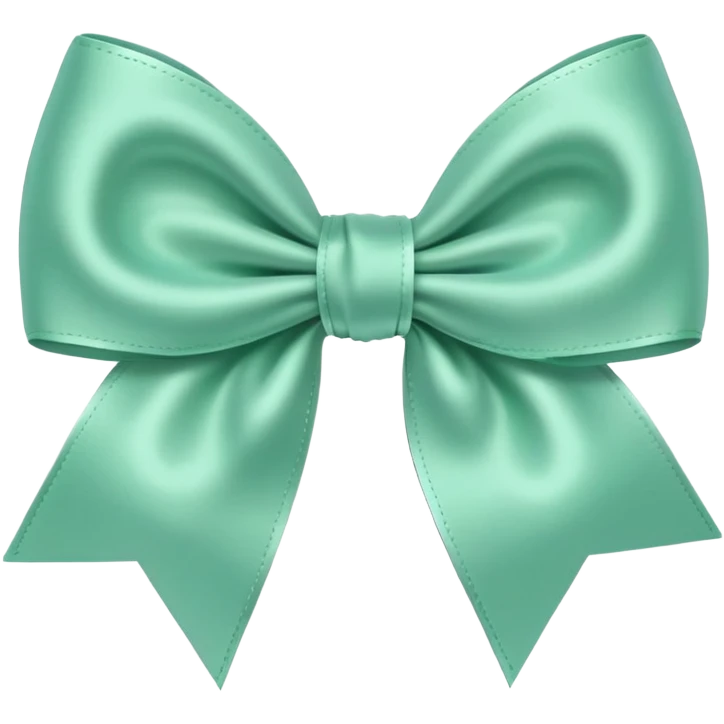Mint green bow emoji