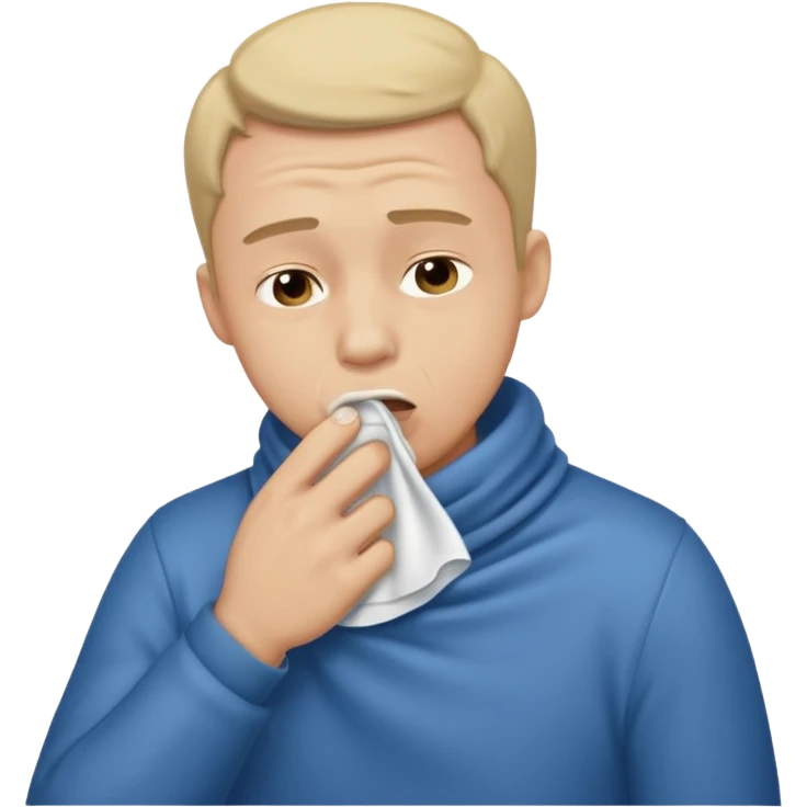 чоловічок який кашляє у хустинку emoji