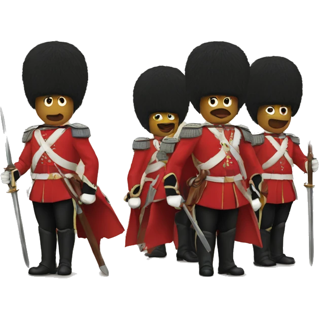 Royal guards of great britain surprised emoji