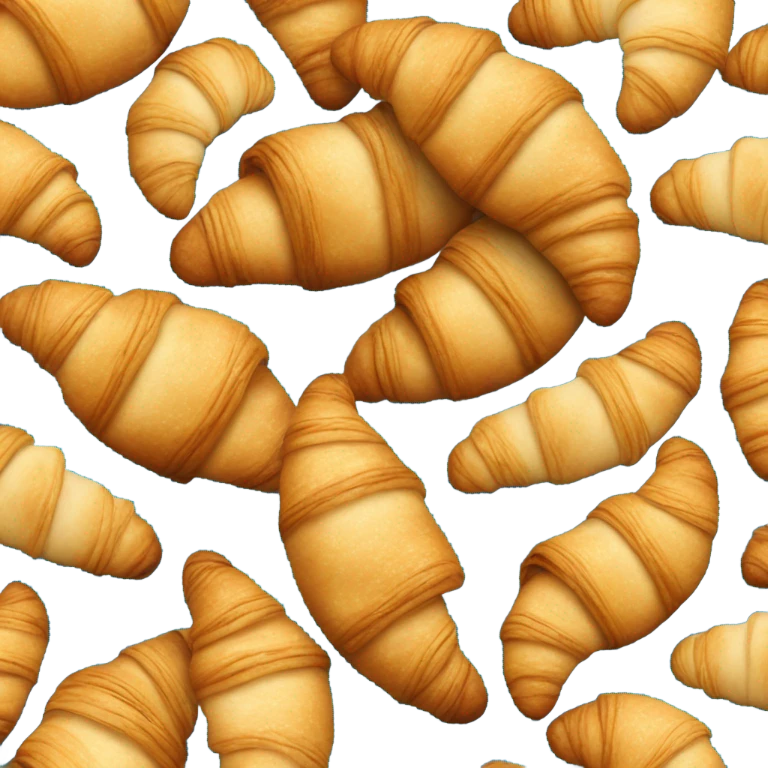 Croissants from a blue plate emoji