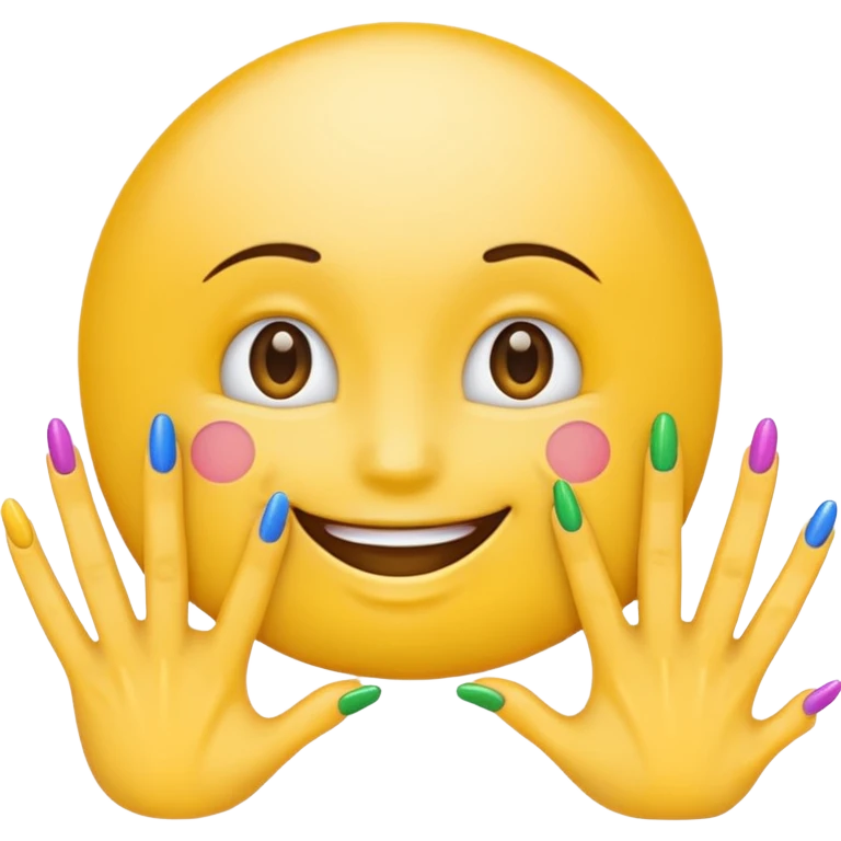 Normal emoji with nails emoji