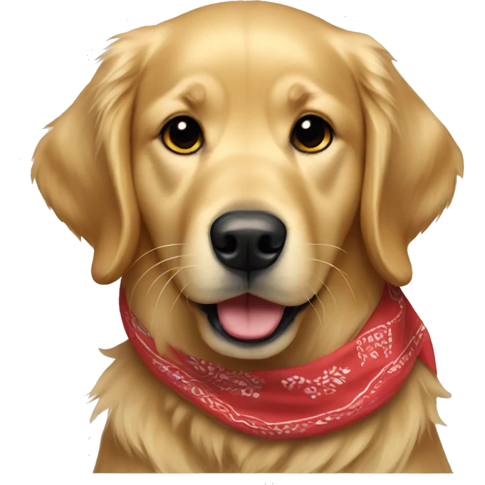 goldenretriever with bandana emoji