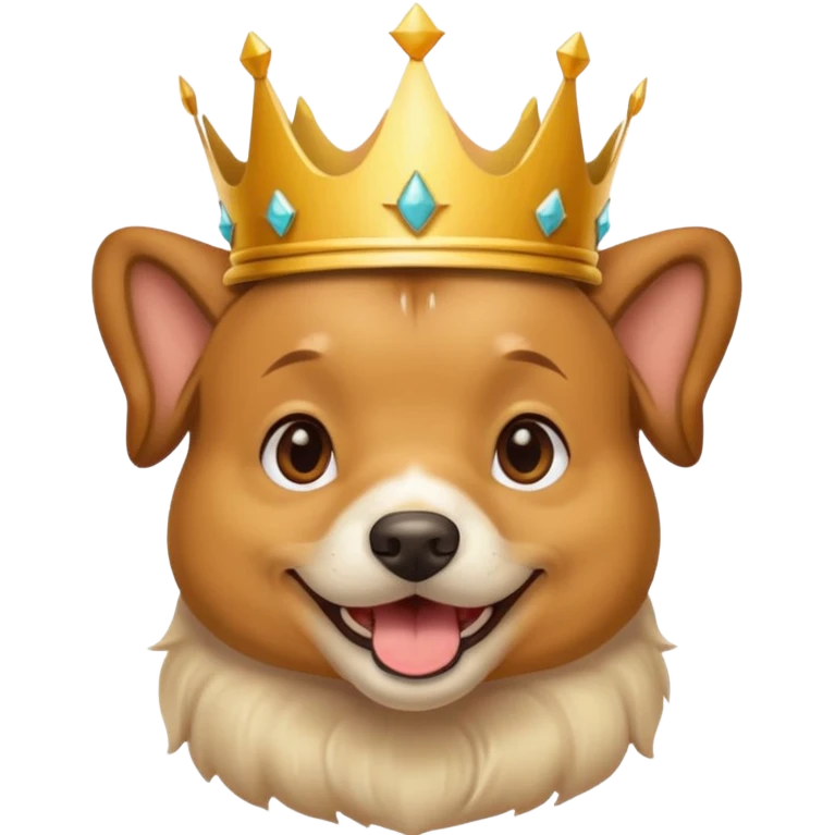 dog wearing crown emoji