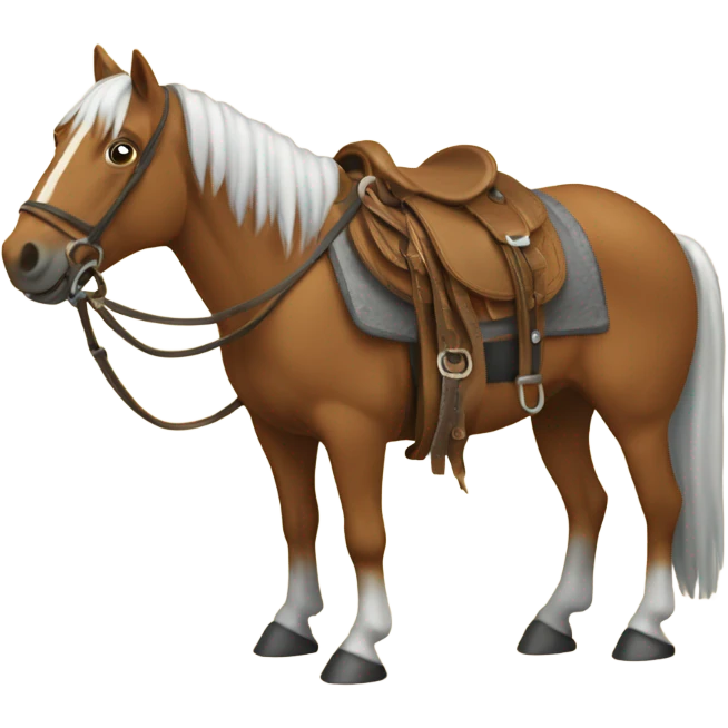 a horse with a westernsadle emoji