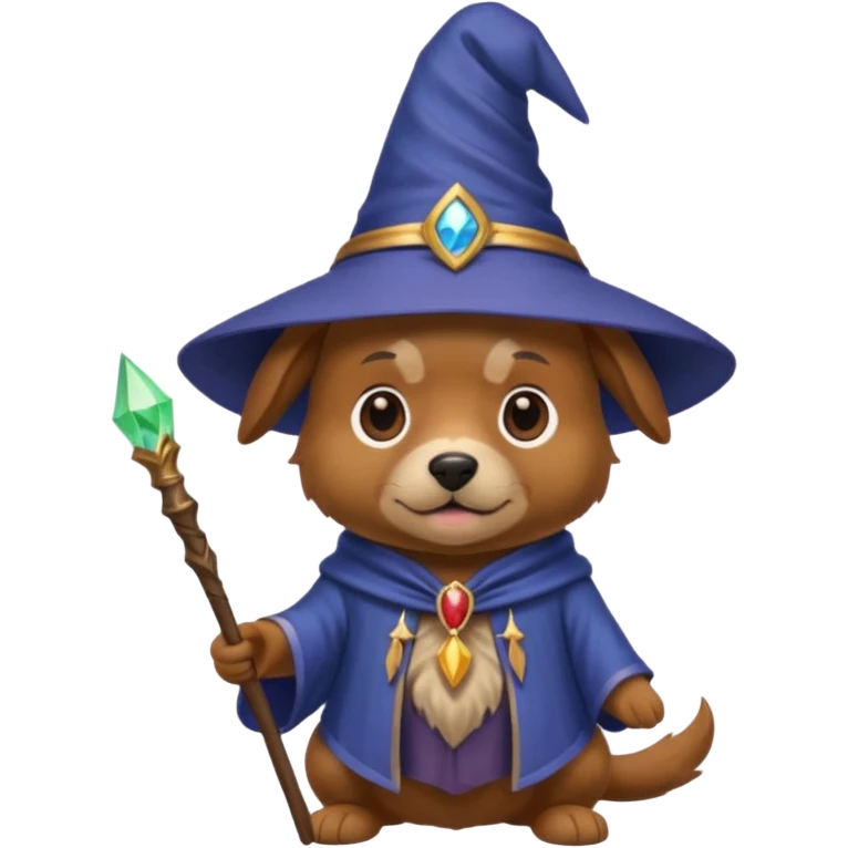 Dog wizard emoji