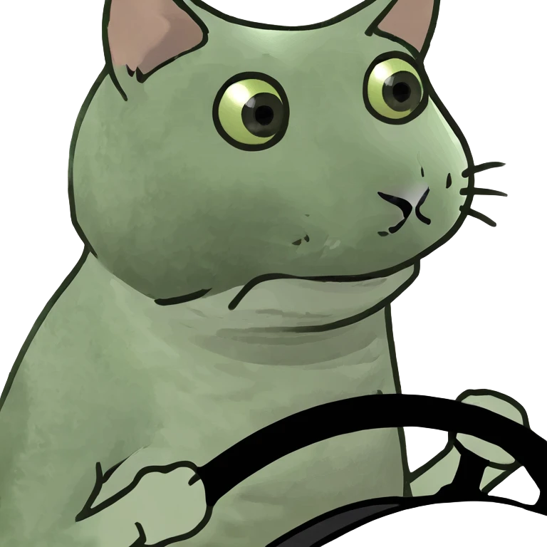 Cat driving  emoji