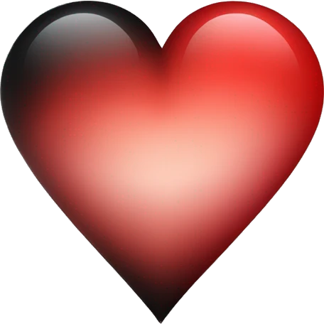 Black and red gradient heart  emoji