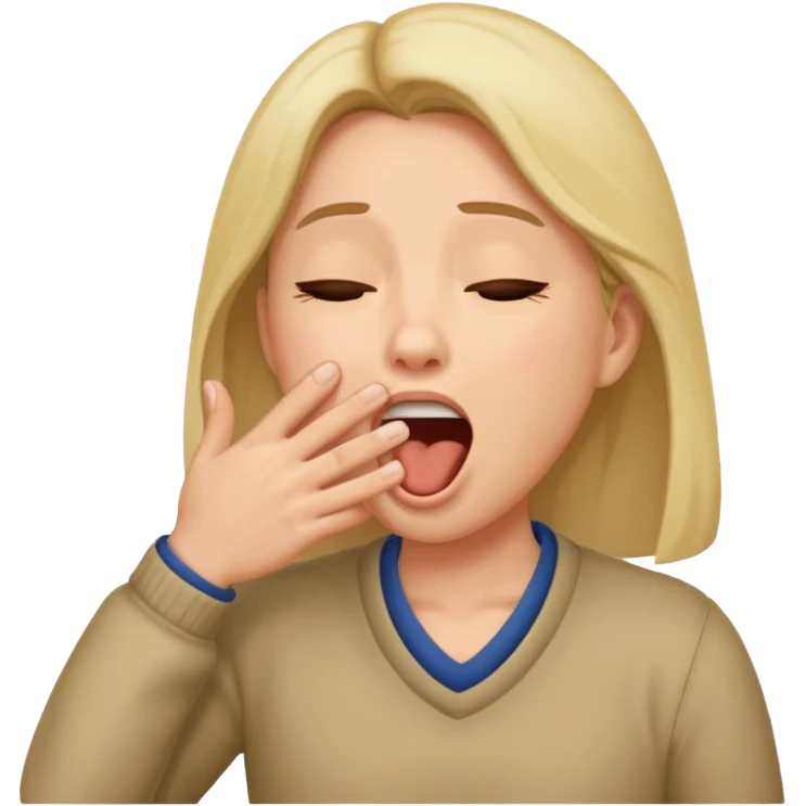 People Yawning with Hand on Mouth emoji