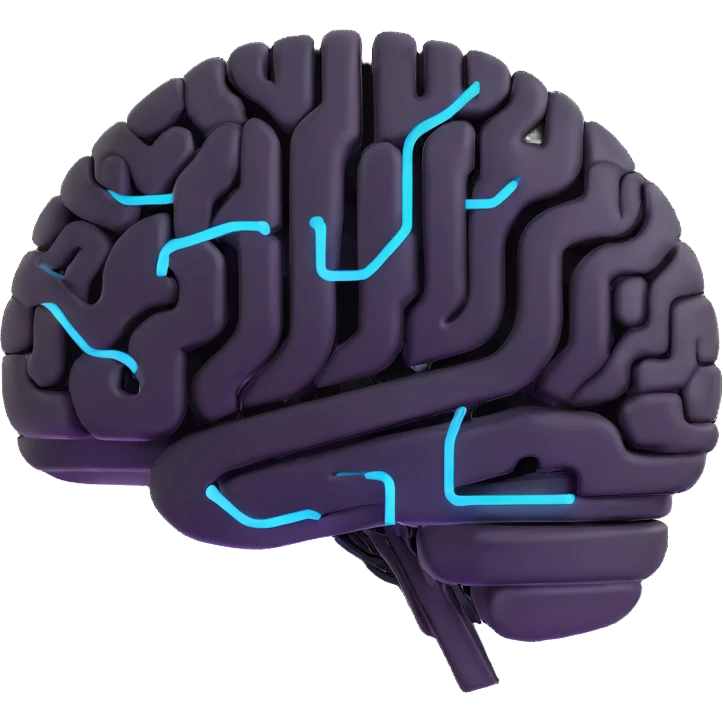 AI with glowing brain or circuit emoji