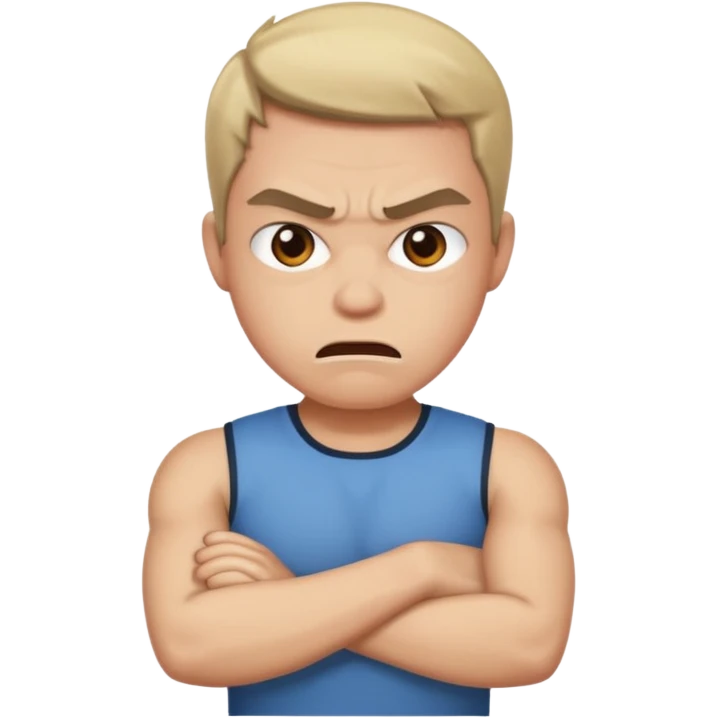 angry face with cross arms emoji
