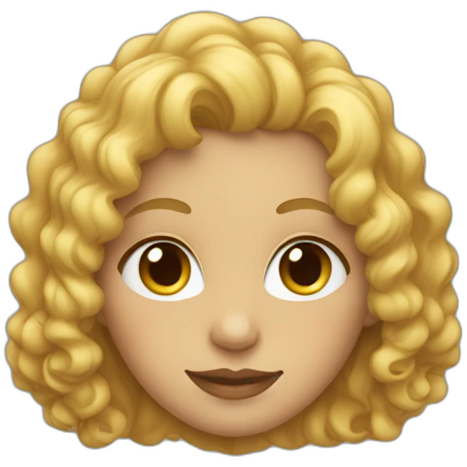 Young, shapely woman with curly blonde hair emoji