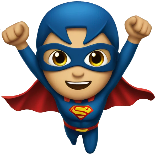 A flying superhero  emoji