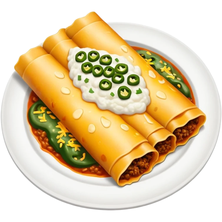 Beef enchiladas and poblano rice emoji