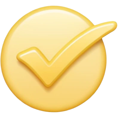 pastel yellow check mark emoji