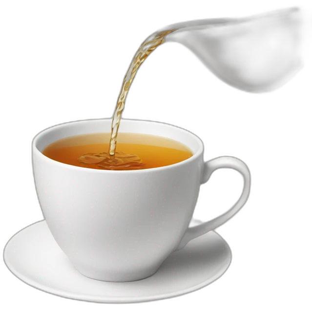 TEA BEING POURED emoji