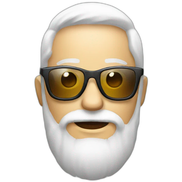 Wildlife photographer whith White beard and glasses emoji