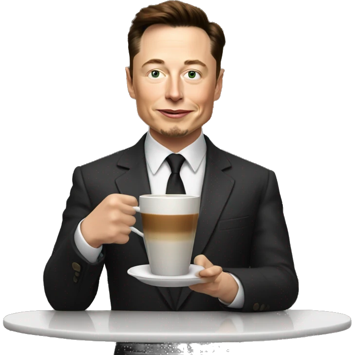Elon musk making coffe  emoji