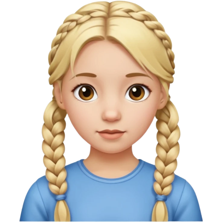 braided blonde pig emoji