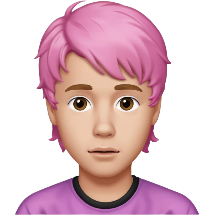justin bieber with pink wavy emoji