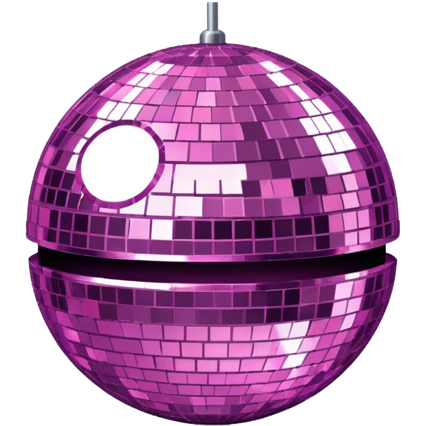 Rosa Disko Kugel mit Glitzer  emoji