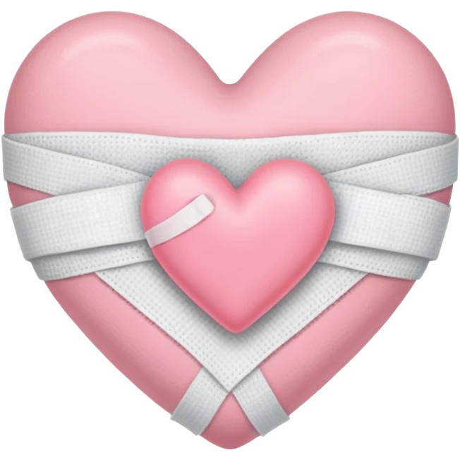 a heart con una venda but baby pink  emoji