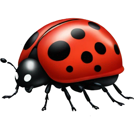 Ladybug wears a bright red mask with five black spots emoji