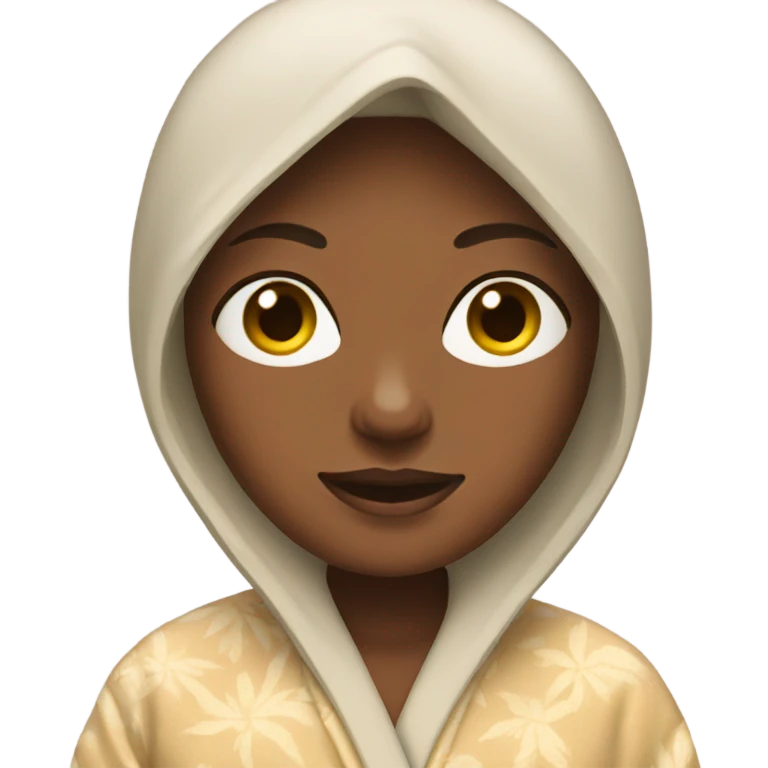 Woman with dressing gown emoji
