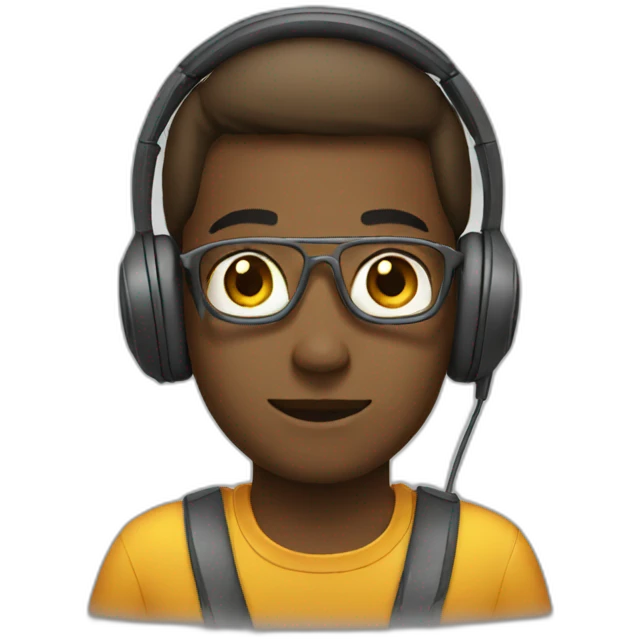 Wearing headphone emoji