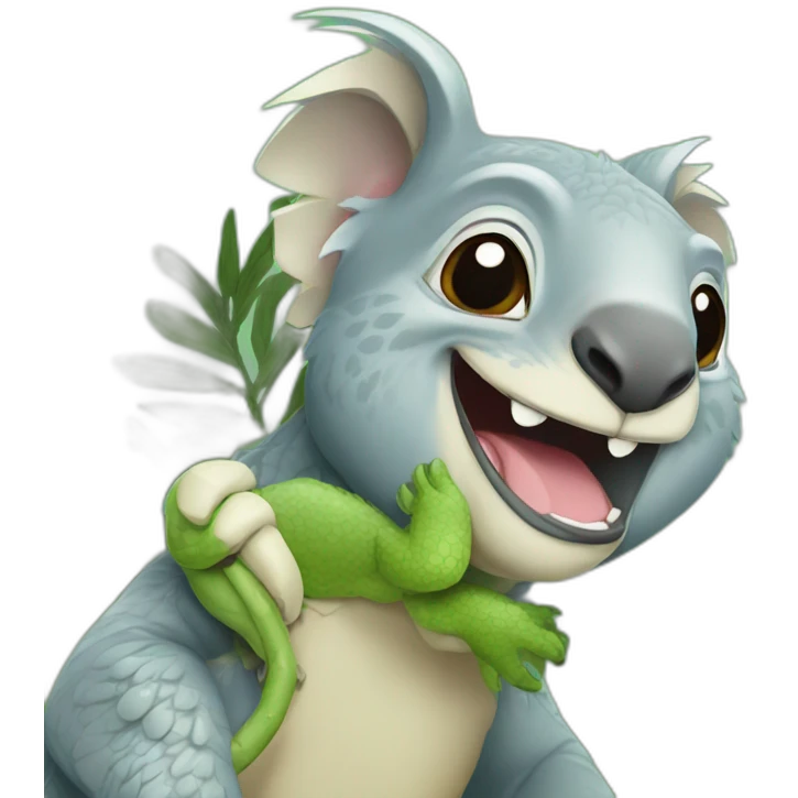 Iguane avec koala emoji