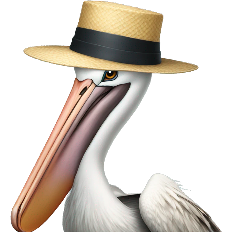 Pelican with hat  emoji