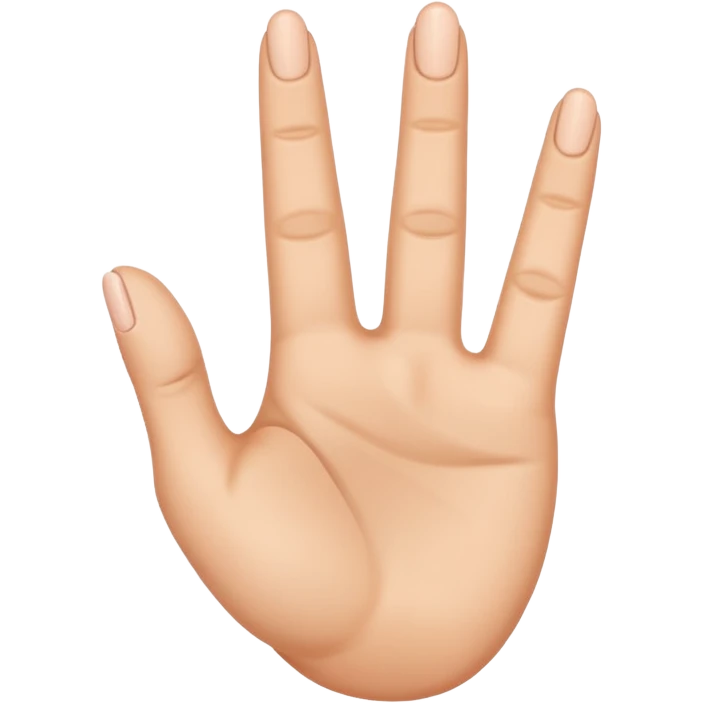 a hand with three fingers up and two fingers down  emoji