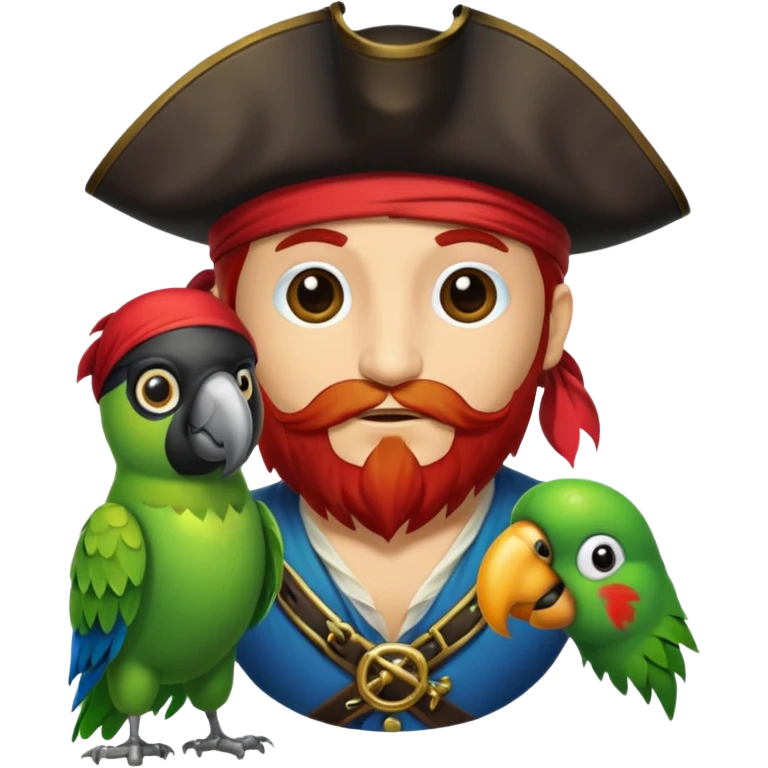 pirate and parrot emoji