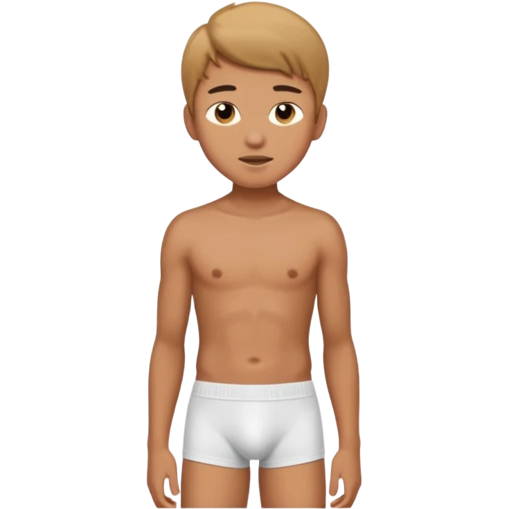 A teenage boy in briefs emoji